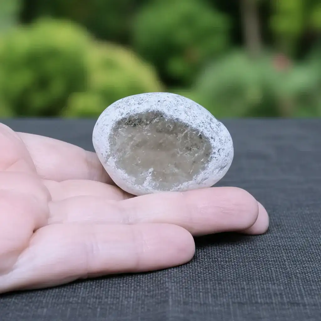 Nodule poli de Quartz fumé 55g (PRGFL510 - 8)