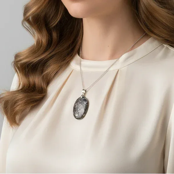 Pendentif en Agate à Turritelles (PE605)