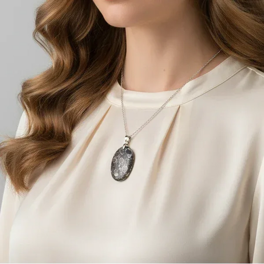 Pendentif en Agate à Turritelles (PE605)