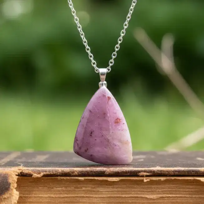 Pendentif en Jade Lavande (PE1632)