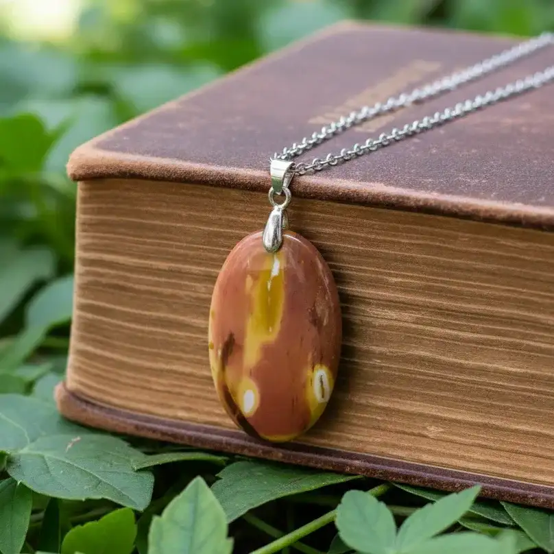 Pendentif en Jaspe Mookaïte (PE876)