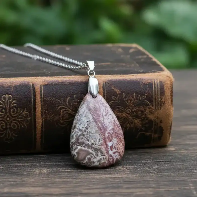Pendentif en Rhyolite Léopard (PE945)
