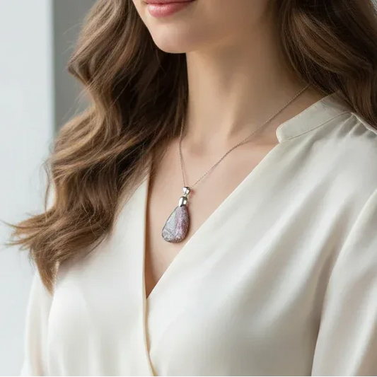 Pendentif en Rhyolite Léopard (PE945)