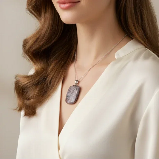 Pendentif en Rhyolite Léopard (PE883)