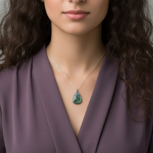 Pendentif en Diopside Chrome (PE795)