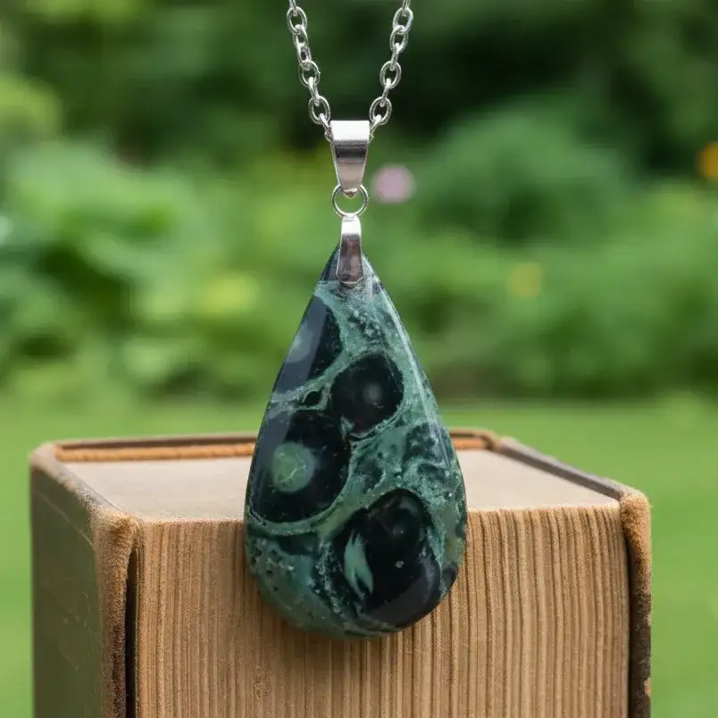 Pendentif facetté en Rhyolite Kambaba (PE1801)