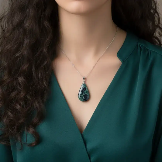 Pendentif facetté en Rhyolite Kambaba (PE1801)