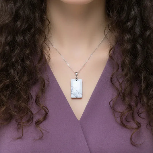 Pendentif en Howlite (PE981)