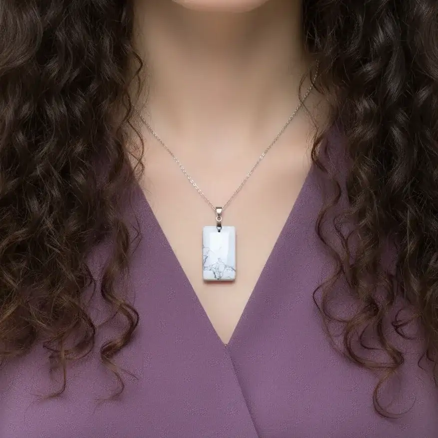 Pendentif en Howlite (PE981)