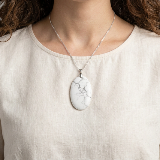 Pendentif en Howlite (PE781)