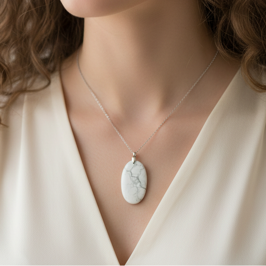 Pendentif en Howlite (PE781)