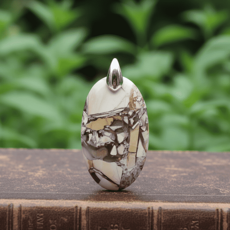 Pendentif en Jaspe Bréchique (PE746)