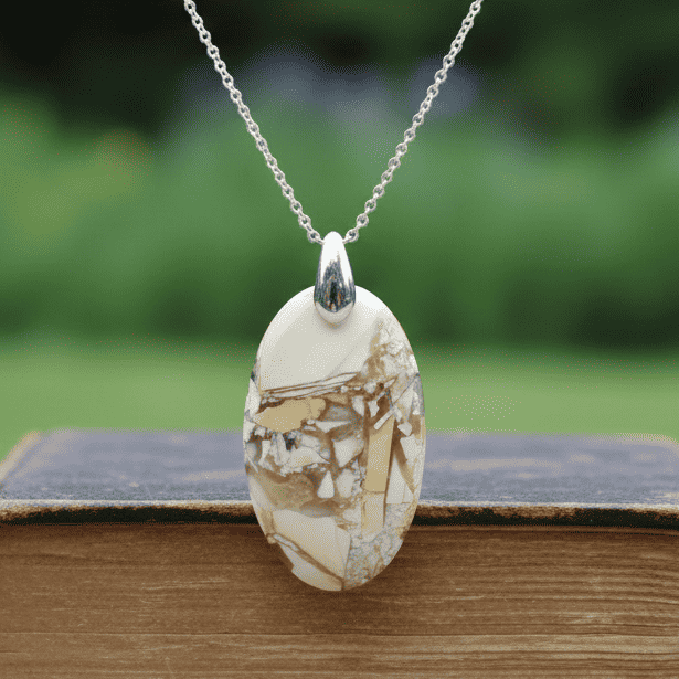 Pendentif en Jaspe Bréchique (PE746)