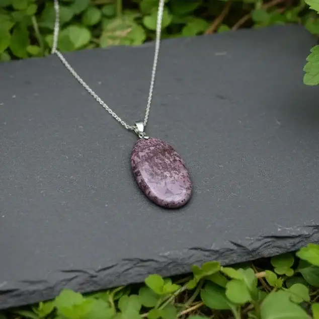 Pendentif Jaspe Grain de café (PE1589)