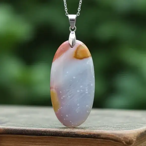 Pendentif en Jaspe Polychrome (PE1321)