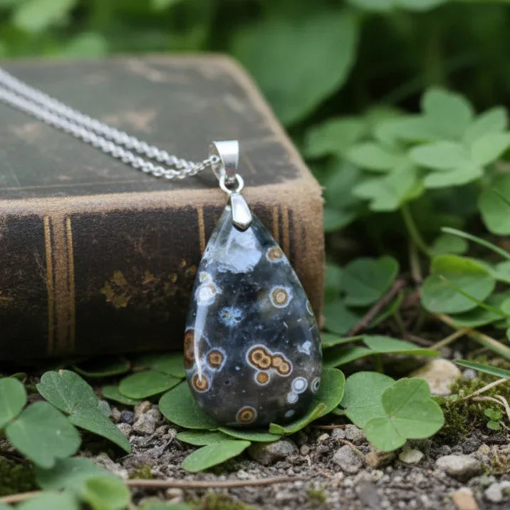 Pendentif en Rhyolite Océan (PE1596-3)