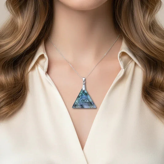 Pendentif Œil de la Providence en Labradorite (PE2029-2)