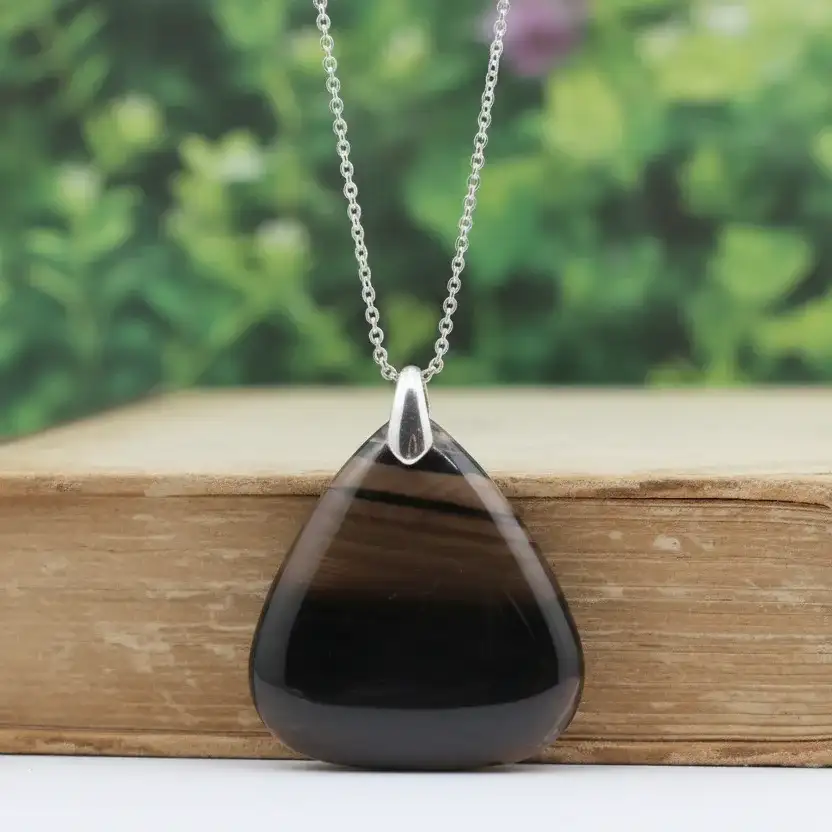 Pendentif en Obsidienne Midnight Lace (PE1522)