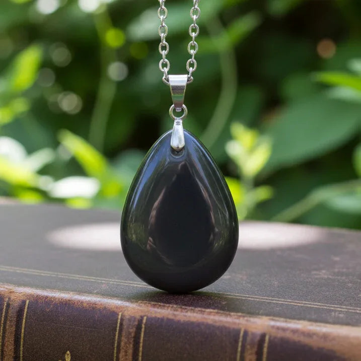 Pendentif en Obsidienne Œil Céleste bi-face (PE1020-7)