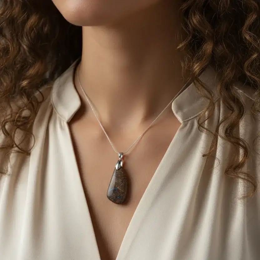 Pendentif en Opale Boulder (PE1566)