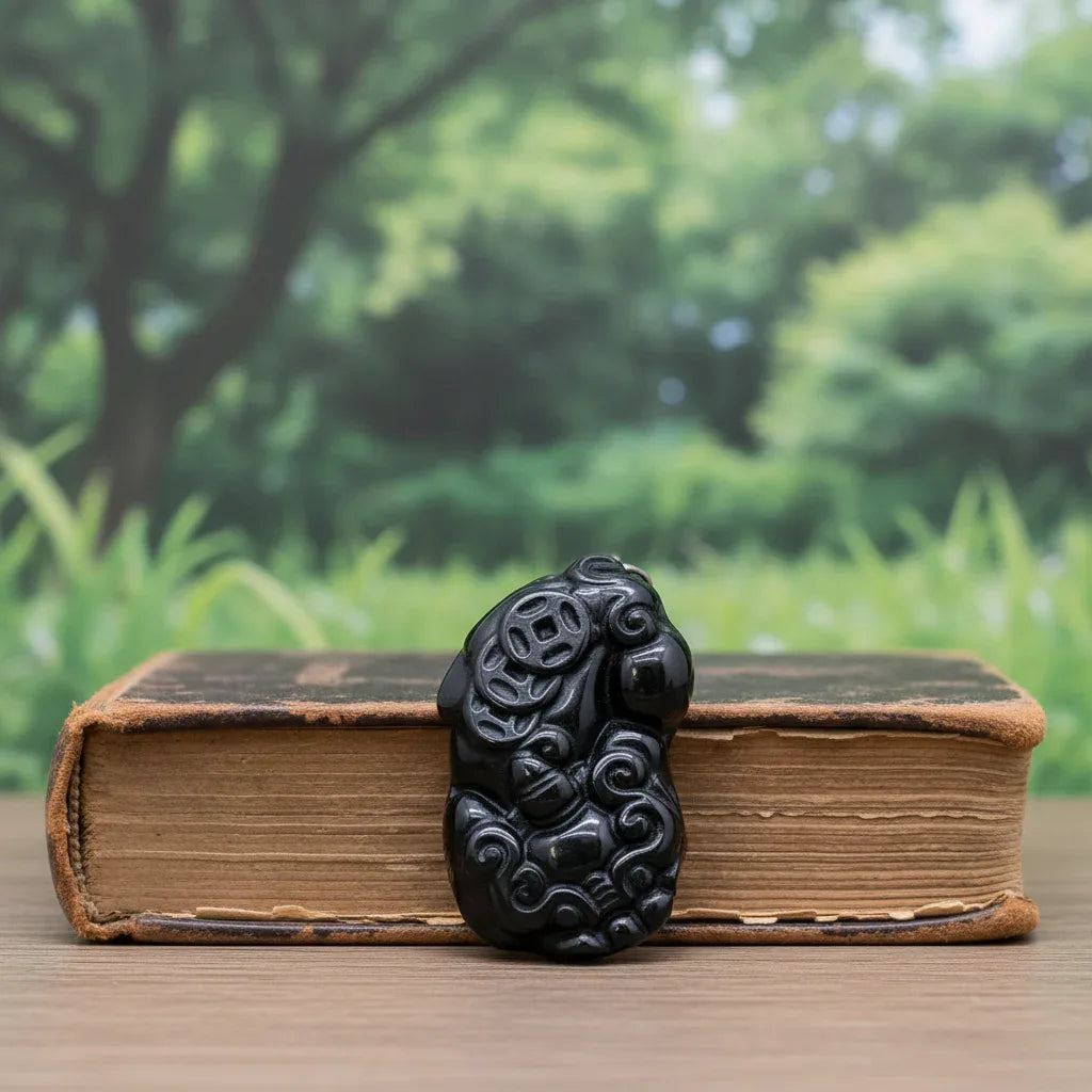 Pendentif Pixiu en Obsidienne Œil Céleste (PE1061-3)