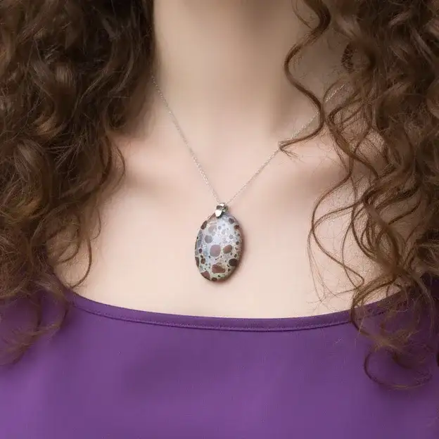 Pendentif en Rhyolite Astéroïde (PE1520)