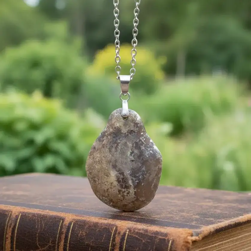 Pendentif en Septaria dos brut (PE1331)