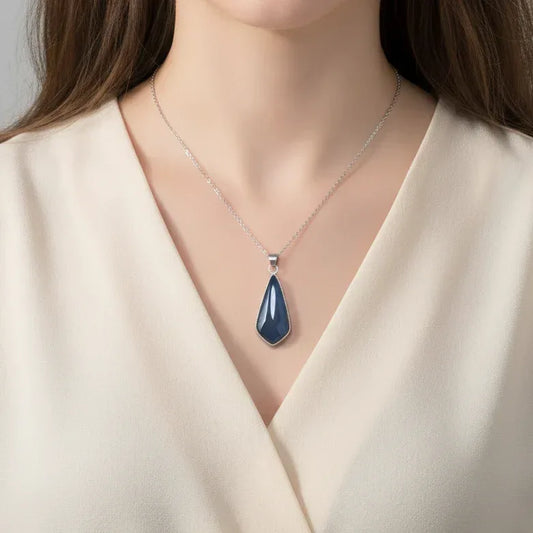 Pendentif serti en Obsidienne Œil Céleste (PE1864)