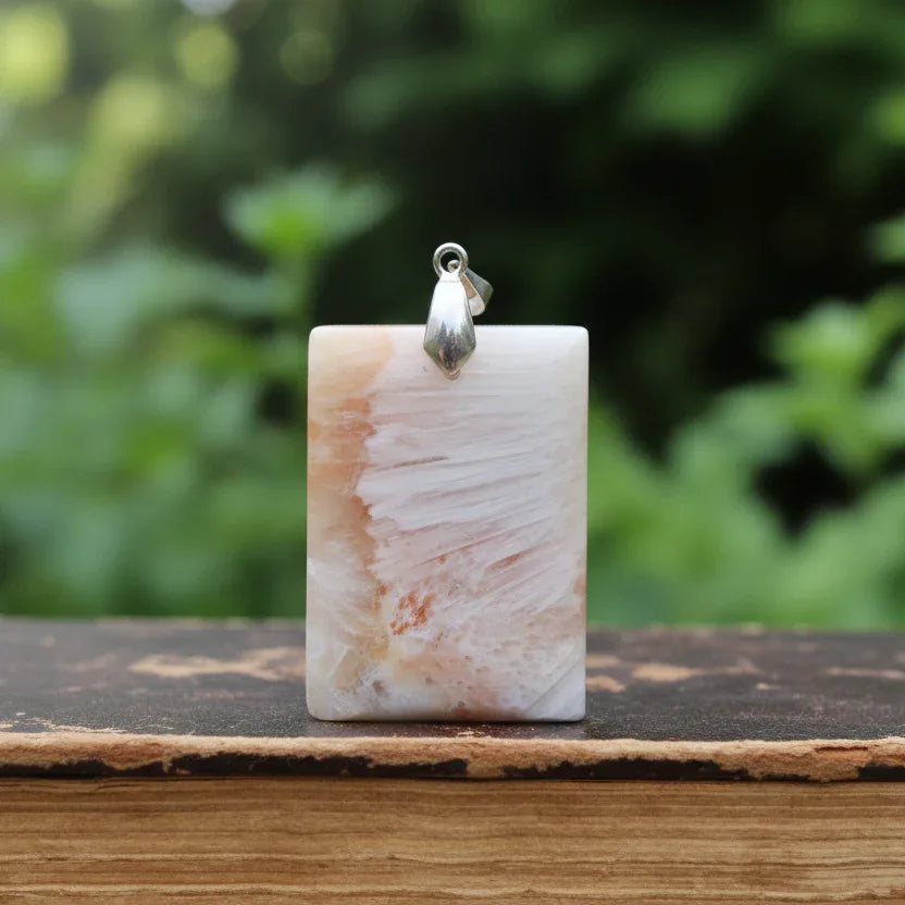 Pendentif en Scolécite et Stilbite (PE1429)