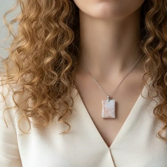 Pendentif en Scolécite et Stilbite (PE1429)