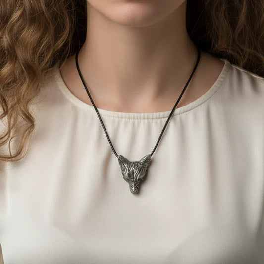 Pendentif Tête de loup en Pyrite (PE1100-10)