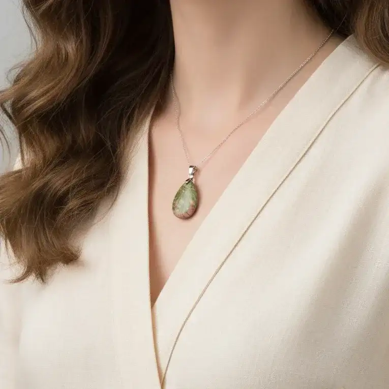 Pendentif en Unakite (PE972)