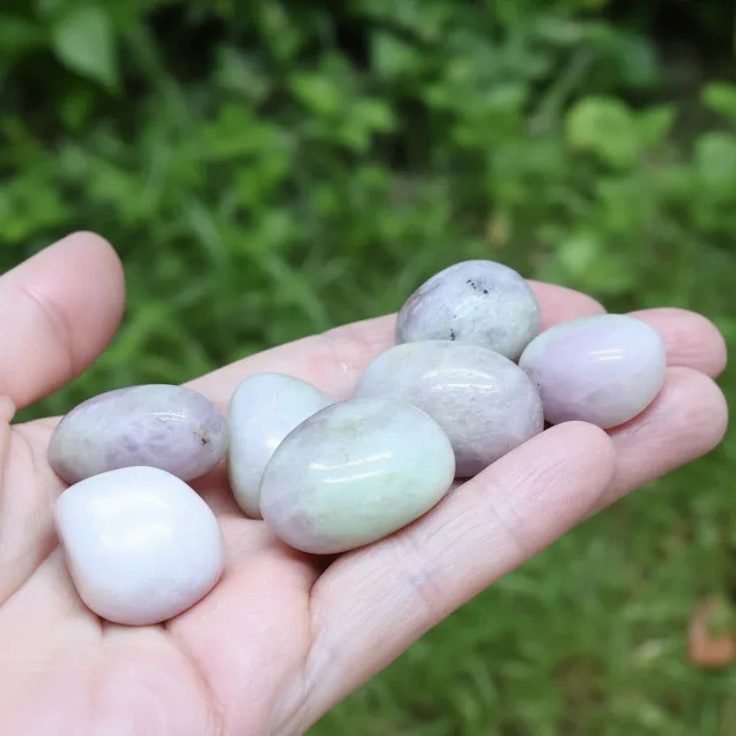 Spodumène : Kunzite et Hiddenite - Pierre roulée (PRGFL453)