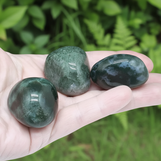 Agate Mousse - Pierre roulée (PRGFL543)