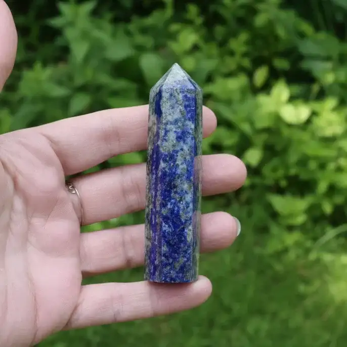 Pointe polie en Lapis Lazuli 67g (PRGFL642 - 3)