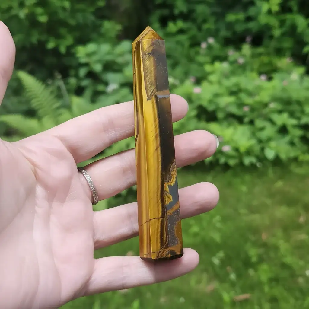 Pointe polie en Œil de Tigre 76g (PRGFL699 - 4)