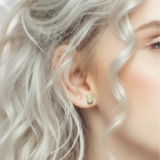 Puces d'oreilles en Opale Welo (BO204-A)