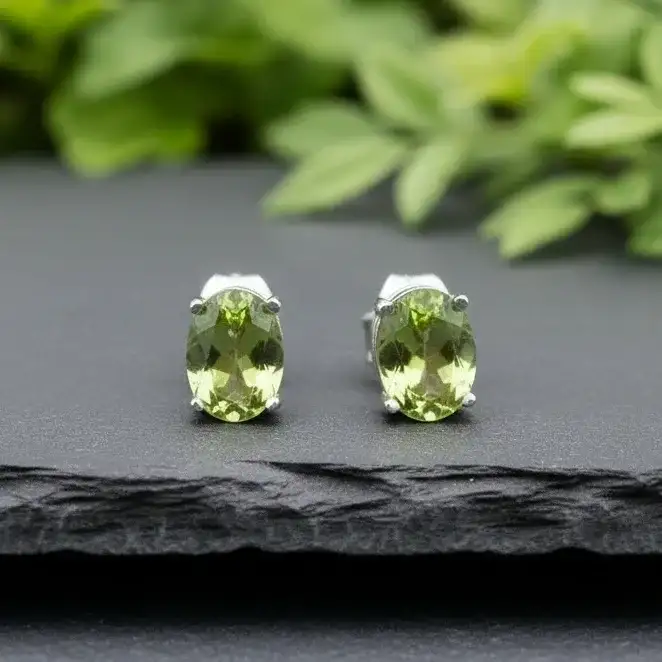 Boucles d'Oreilles en Péridot (BO125)