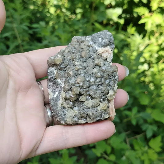 Quartz, Cérusite, Baryte rose et Galène brut 219g (MB545)