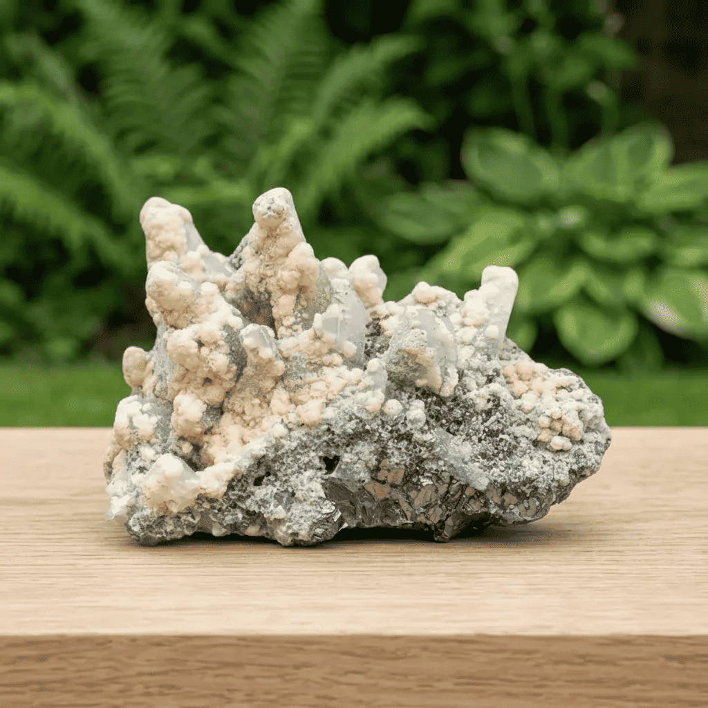 Quartz avec Dolomite, Chlorite, Galène et Sphalérite brut 61g (MB414)