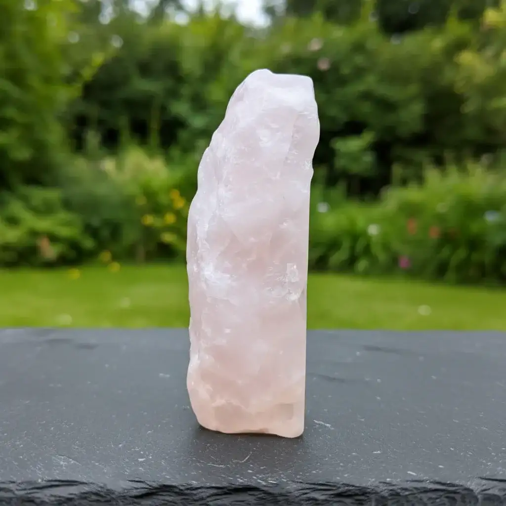 Quartz rose brut et scié 448g (MB538 - 2)