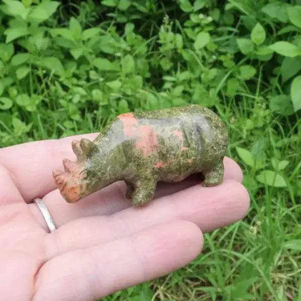 Rhinocéros en Unakite 29g (PRGFL645)