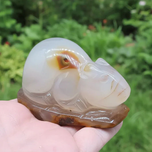Souris (ou rat) en Agate 177g (PRGFL536-2)