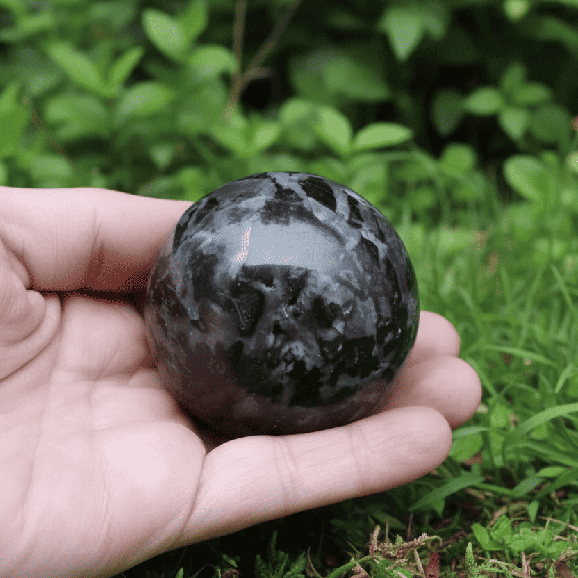 Sphère en Gabbro 190g (PRGFL520 - 2)