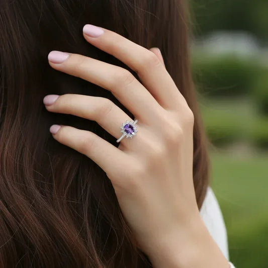 Bague en Améthyste et cuivre (BAG84)