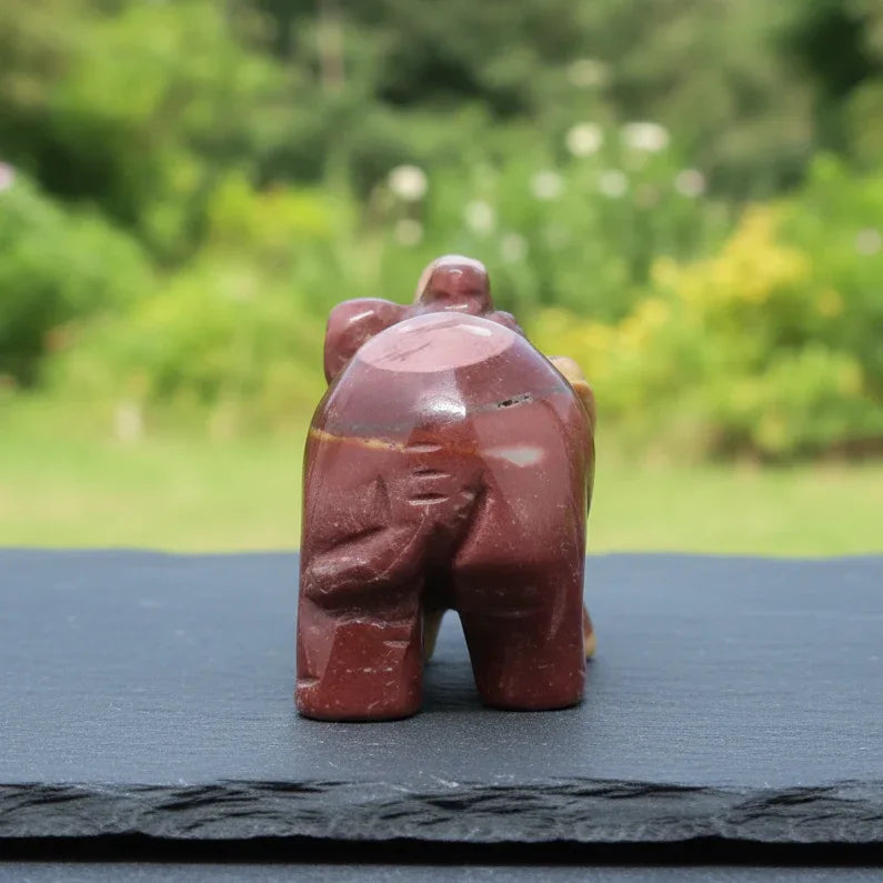Eléphant en Jaspe Mookaïte 40g (PRGFL346-71) - ENAE Minéraux