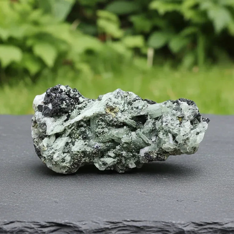 Galène, Calcite, Quartz, Chalcopyrite bruts 68g (MB479)