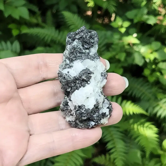 Galène, Calcite, Quartz, Chalcopyrite bruts 68g (MB479)