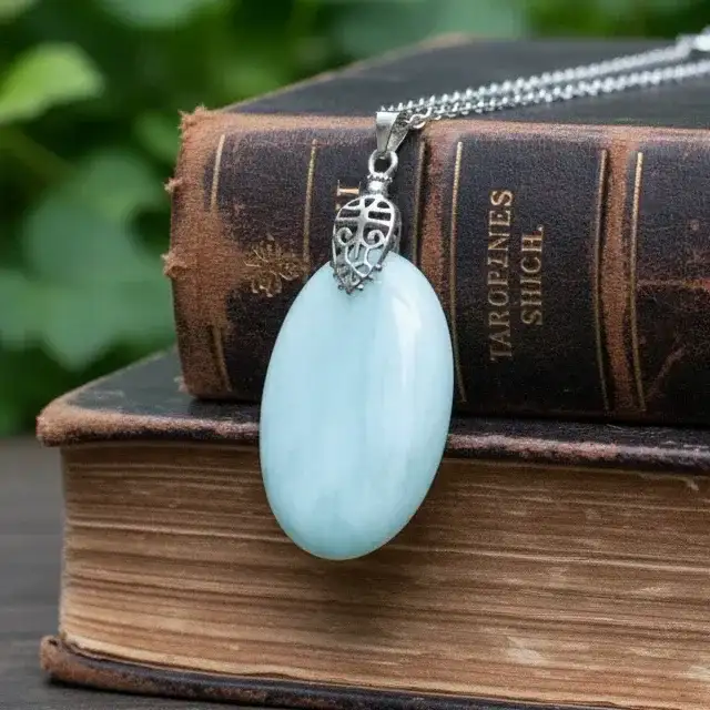 Pendentif en Aragonite bleue (PE2087)