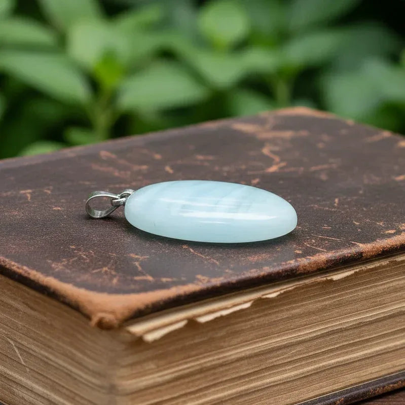 Pendentif en Aragonite bleue (PE2072)